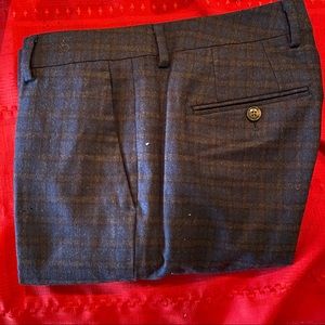 Bonobos Navy Pattern Wool Pants Slim Fit